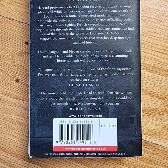 Dan Brown The DaVinci Code Paperback Novel - Picture 9 of 13